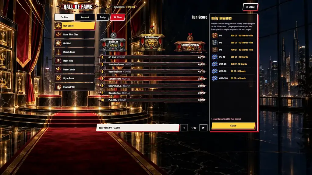 HALL OF FAME & WORLD RANK